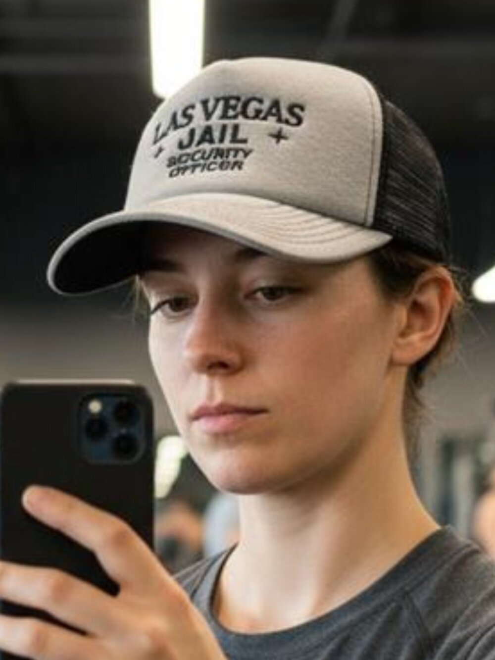 Bob Bull Hurley Hat Trucker Cap Over the Top Movie Las Vegas Jail Security Grey